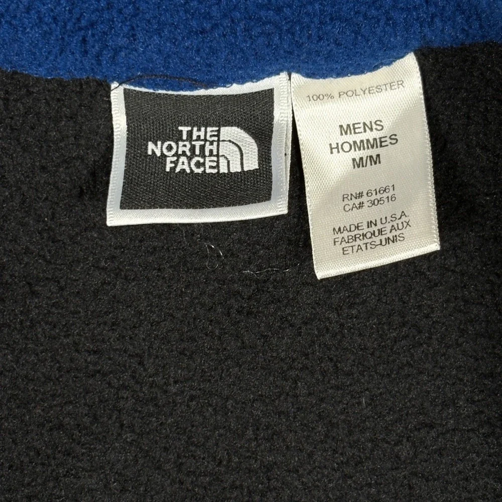Vtg The North Face Denali Fleece Vest Mens M Black Blue Polartec Made in USA 90s